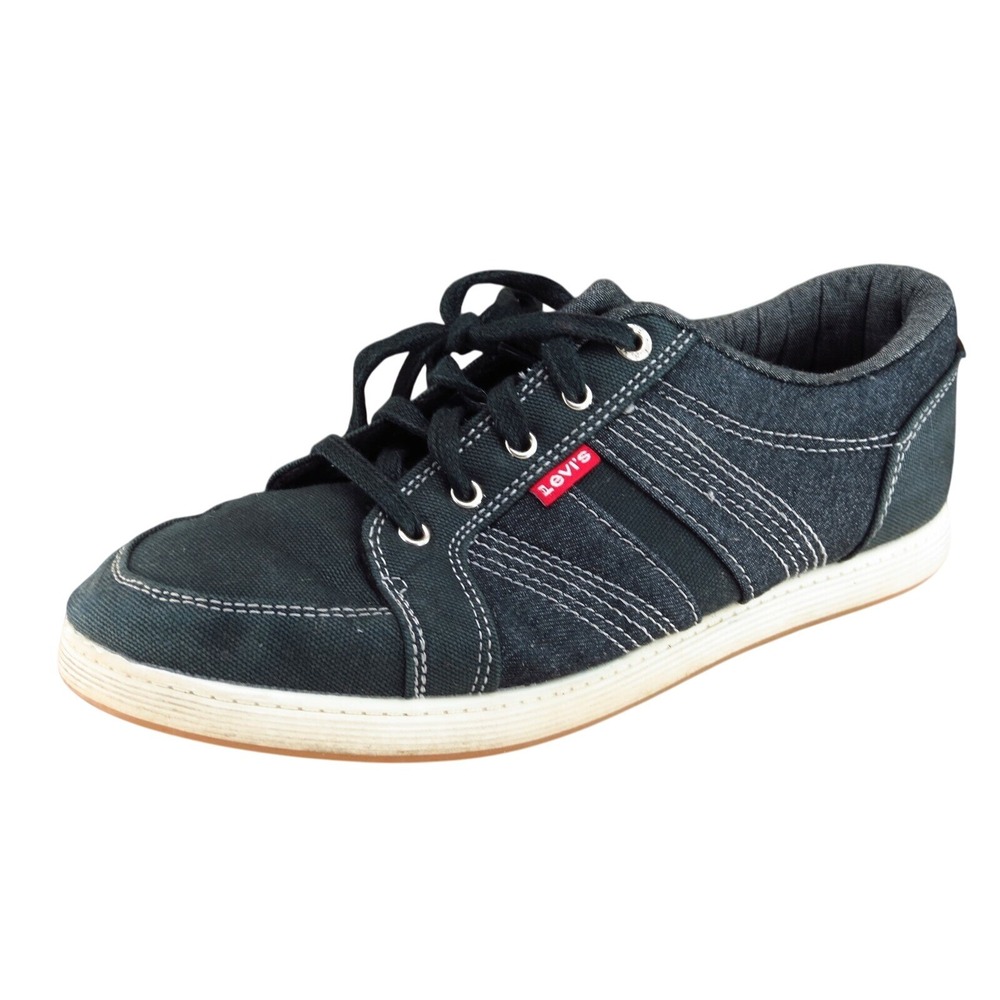 Levi's Youth‎ Boys Shoes Sz 6 M Black Fabric Fashion Sneakers